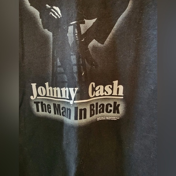 Vtg Zion Rootswear Y2K Johnny Cash Man In Black Unisex T-Shirt Large - Picture 2 of 6